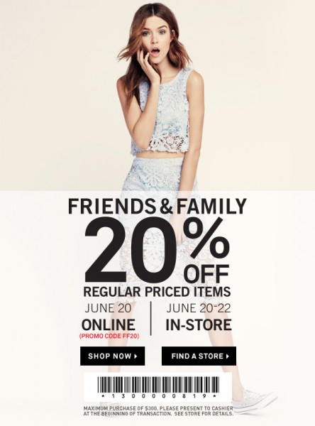 Coupon Alert: Forever 21 Friends  Family Sale 20% Off In Store and ...